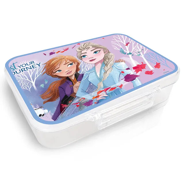 ديزني صندوق غداء 4 أقسام شفاف فروزن أدوات مدرسية Disney
