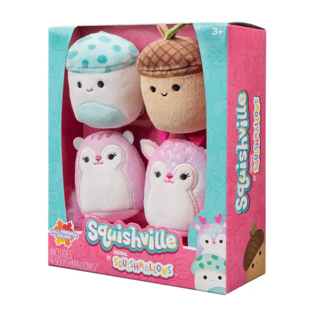 سكويش مالوز دمى فال فريندز سكواد 4 قطع الالعاب القطنية Squishmallows