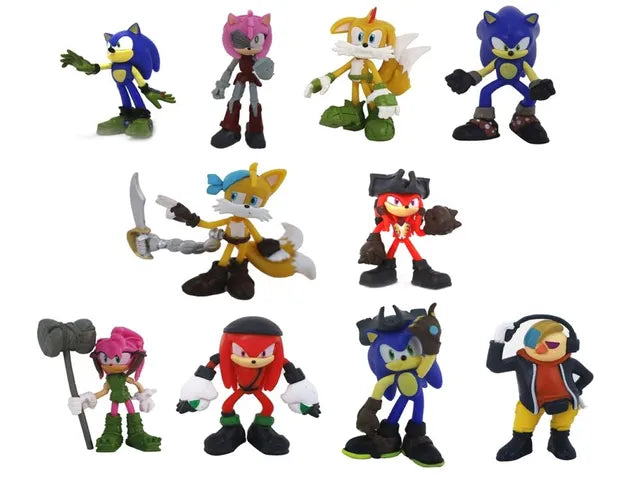 سونيك مجموعة من 2 مجسمات برايم متنوع شخصيات كرتونية Sonic