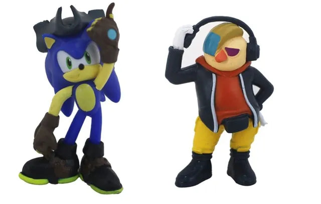 سونيك مجموعة من 2 مجسمات برايم متنوع شخصيات كرتونية Sonic