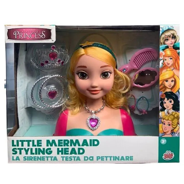 غراندي جيوتشي راس تصفيف الاميرة حورية البحر دمية مع اكسسوارات Grandi Giochi