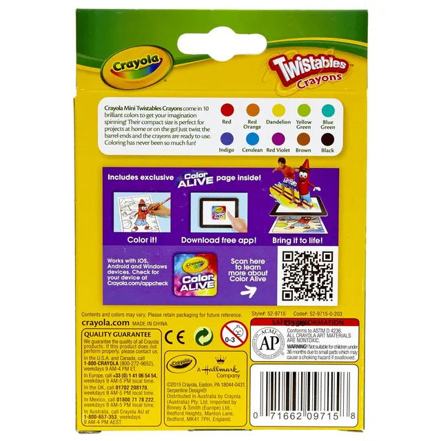 كرايولا أقلام الوان زيتية 10 قطع رسم و تلوين Crayola