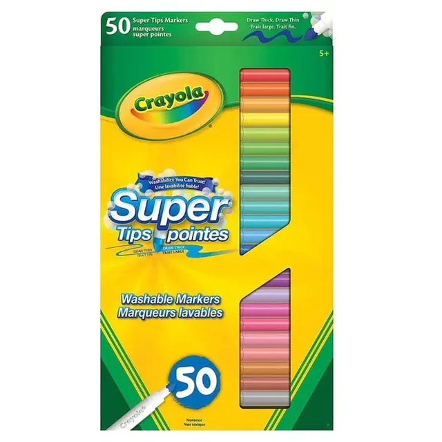 كرايولا أقلام تلوين قابلة للغسل سوبر رسم و تلوين Crayola