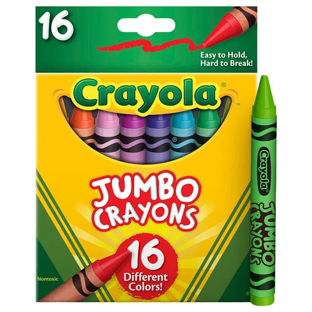 كرايولا ألوان شمعية جامبو 16 قطعة رسم و تلوين Crayola