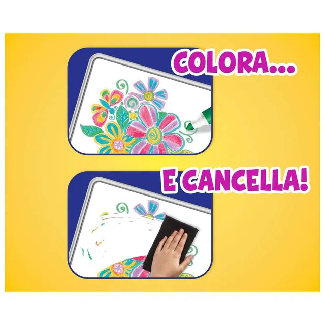 كرايولا مجموعة ألواح مسح جافة مع 4 أقلام رسم و تلوين Crayola