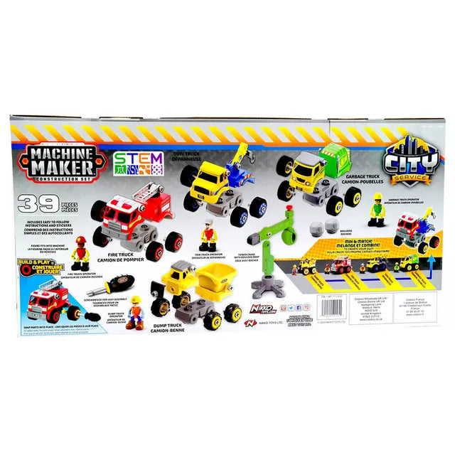 نيكو مجموعة بناء لصنع الآلات 39 قطعة مركبات الأطفال NIKKO