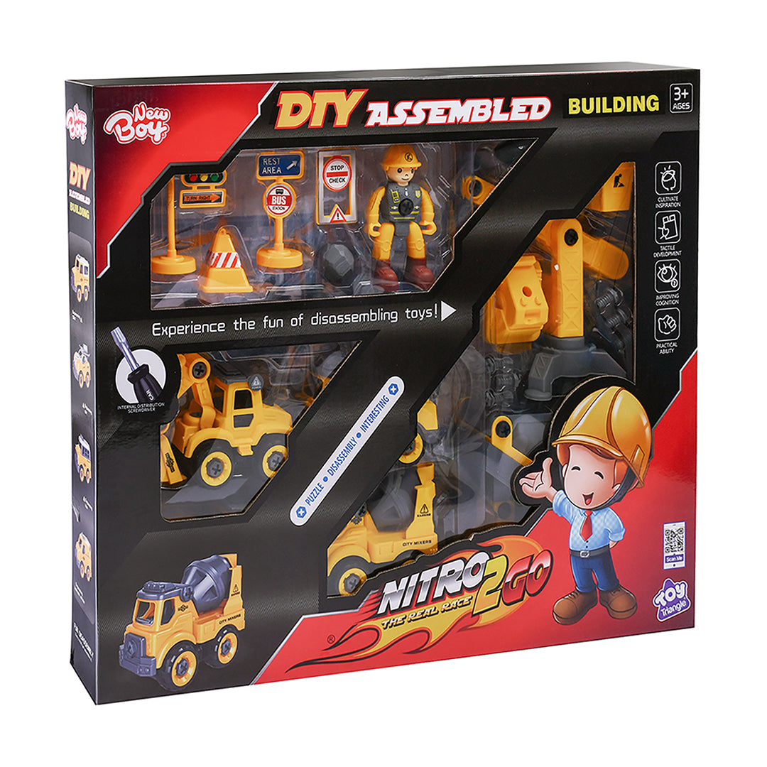 نيوبوي لعبة تركيب سيارات البناء 24 قطعة المركبات المتنوعه NewBoy