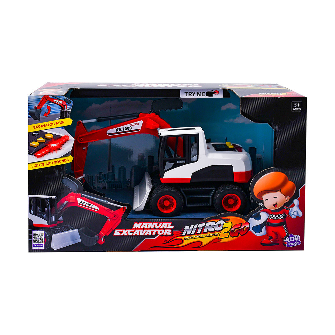 نيوبوي لعبة حفارة يدوية مع اصوات المركبات المتنوعه NewBoy