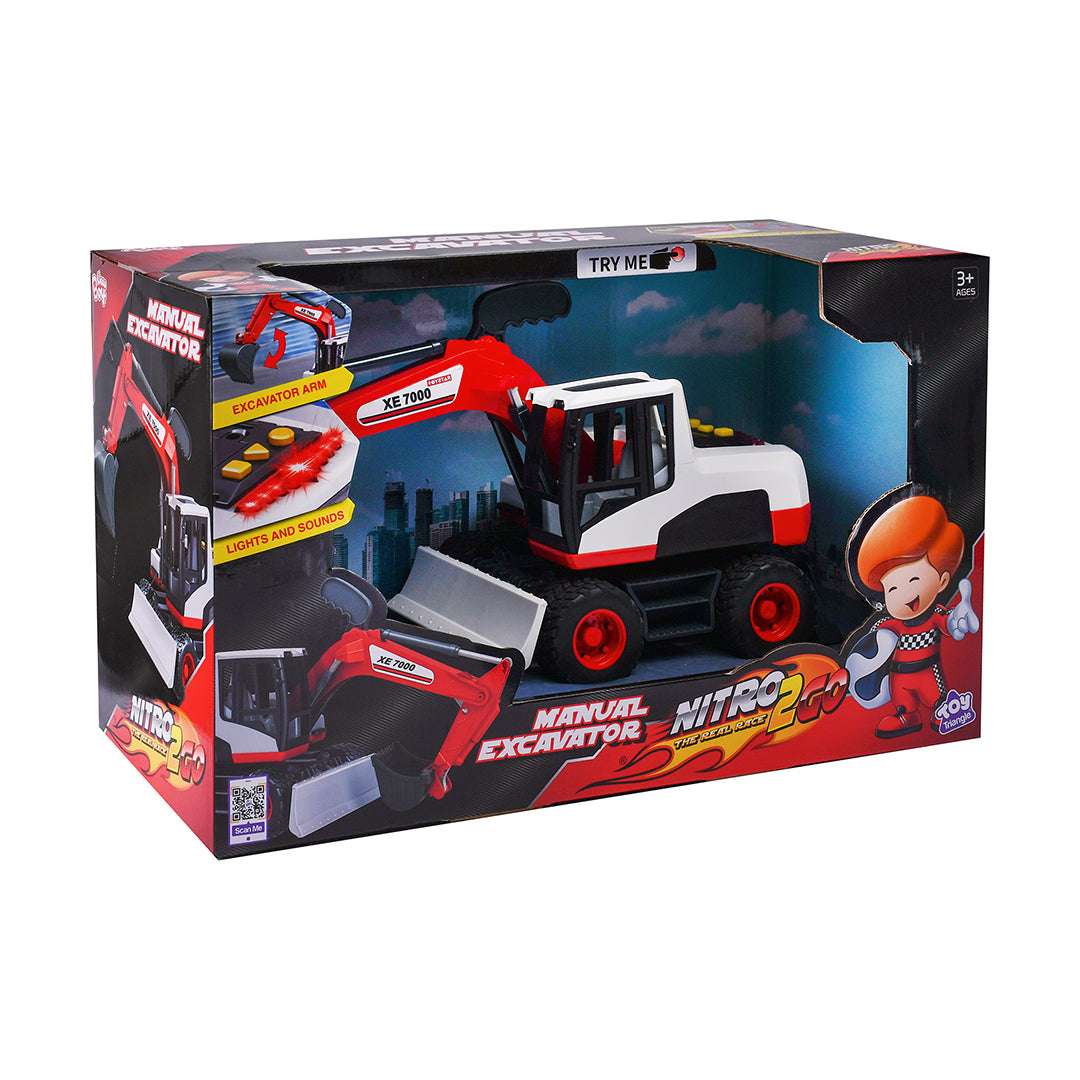 نيوبوي لعبة حفارة يدوية مع اصوات المركبات المتنوعه NewBoy