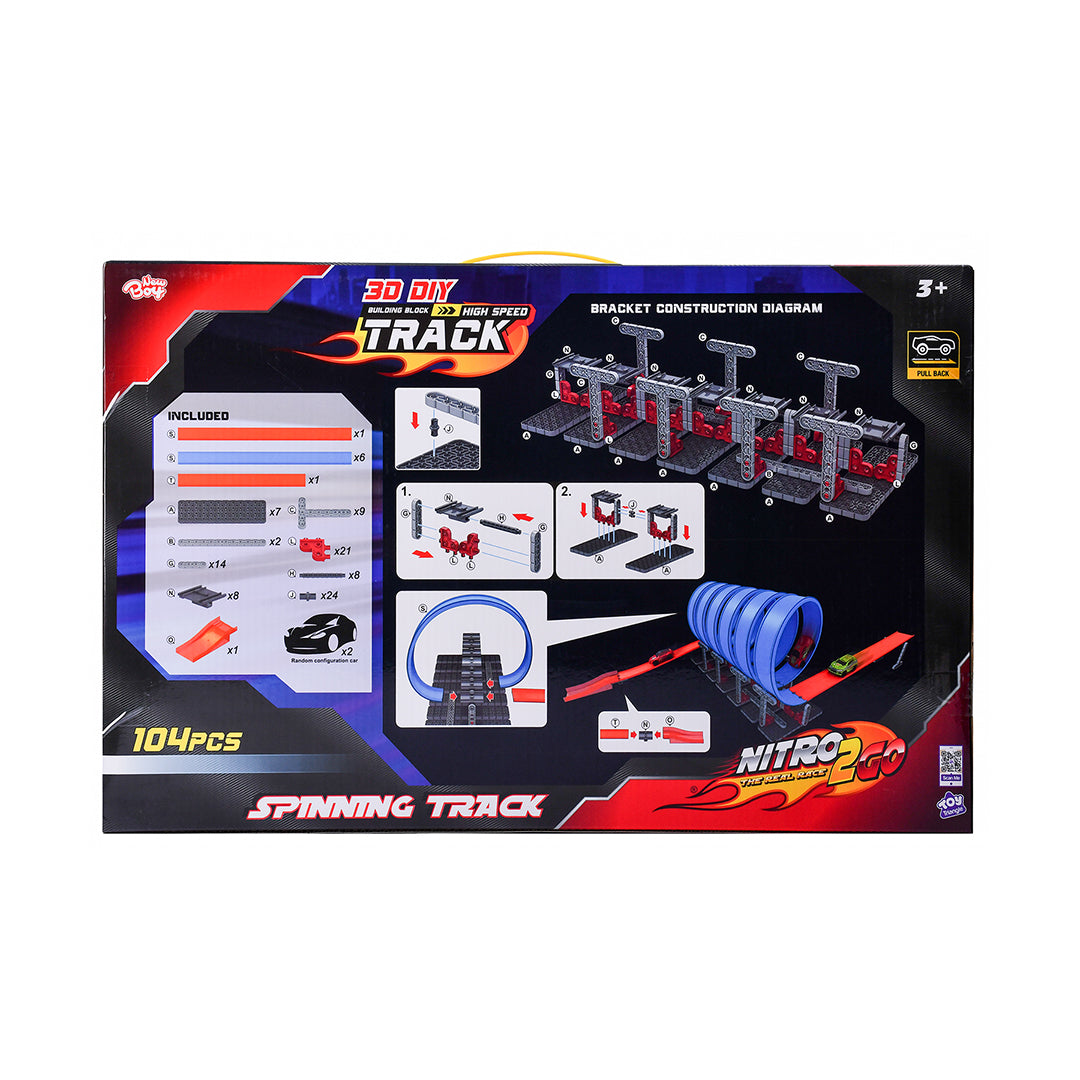 نيوبوي لعبة المسار اللولبي 104 قطعة مركبات مع مسار NewBoy