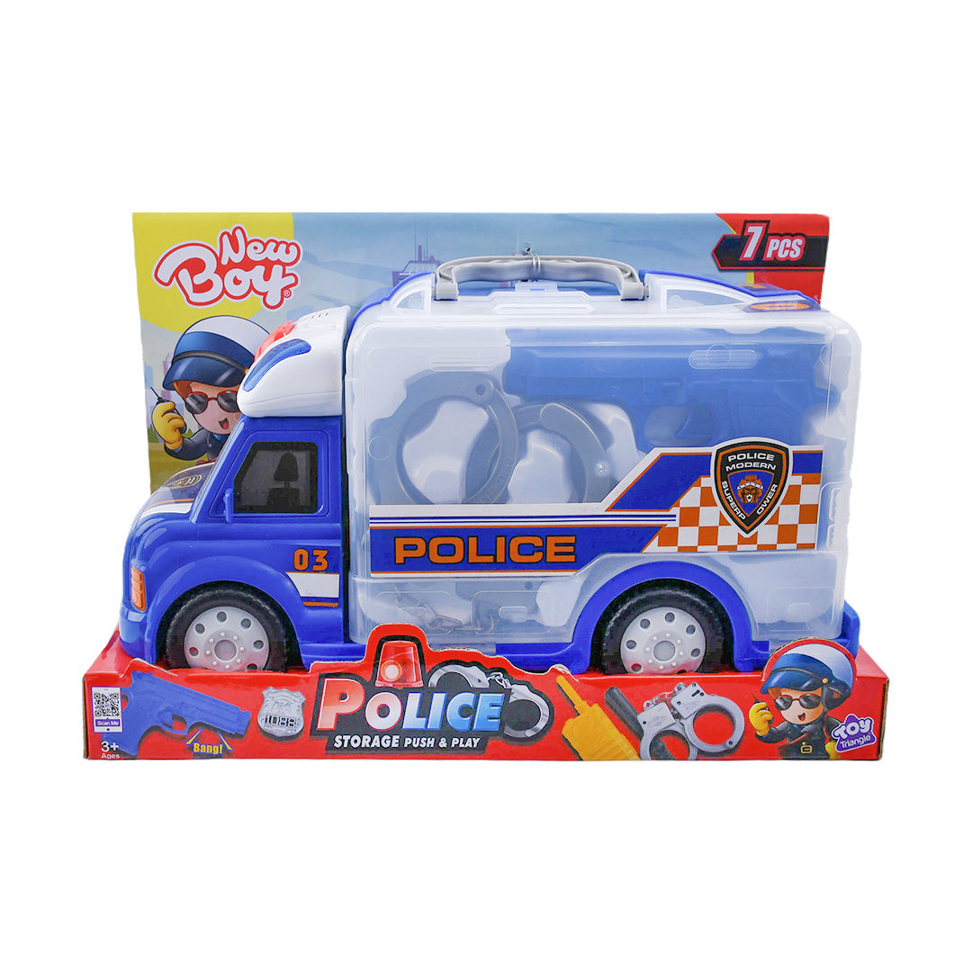 نيوبوي شاحنة الشرطة مع الادوات المركبات المتنوعه NewBoy