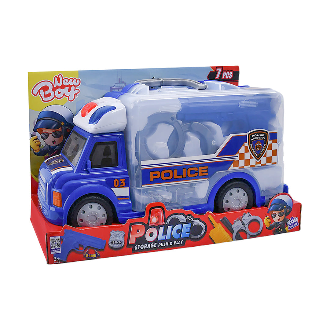نيوبوي شاحنة الشرطة مع الادوات المركبات المتنوعه NewBoy