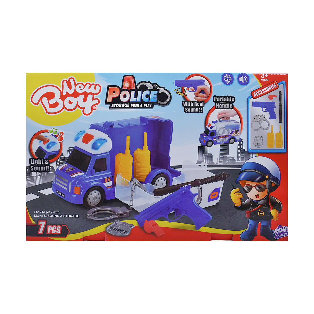نيوبوي شاحنة الشرطة مع الادوات المركبات المتنوعه NewBoy