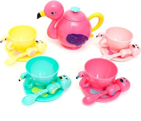 زو تروب طقم شاي فلامنغو مع الملحقات ألعاب المطابخ ZOO TROOP