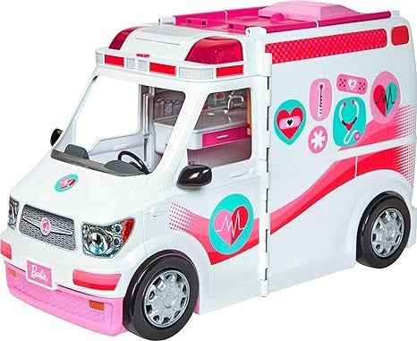 باربي سيارة اسعاف مع اكثر من 20 ملحق اكسسوارت الدمى Barbie