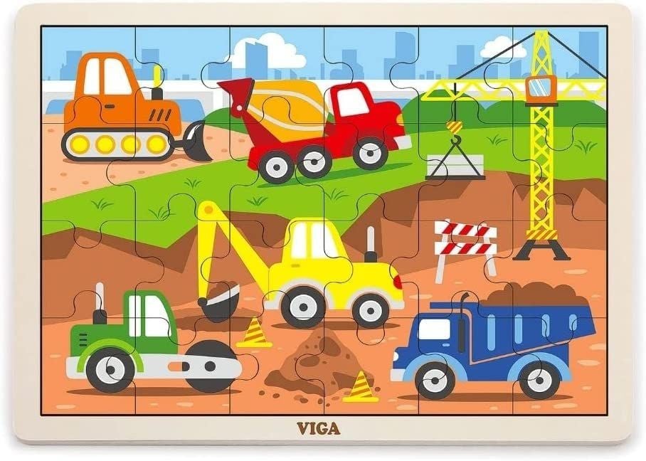 فيجا بزل مركبات البناء 24 قطعه العاب البزل VIGA