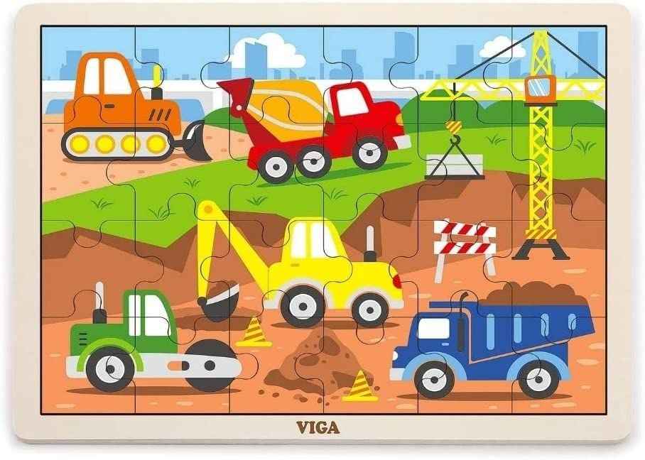 فيجا بزل مركبات البناء 24 قطعه العاب البزل VIGA