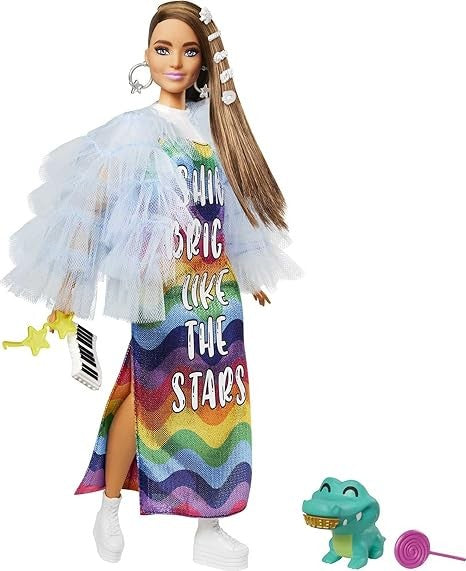 باربي دمية اكسترا بمعطف دمى الشخصيات Barbie