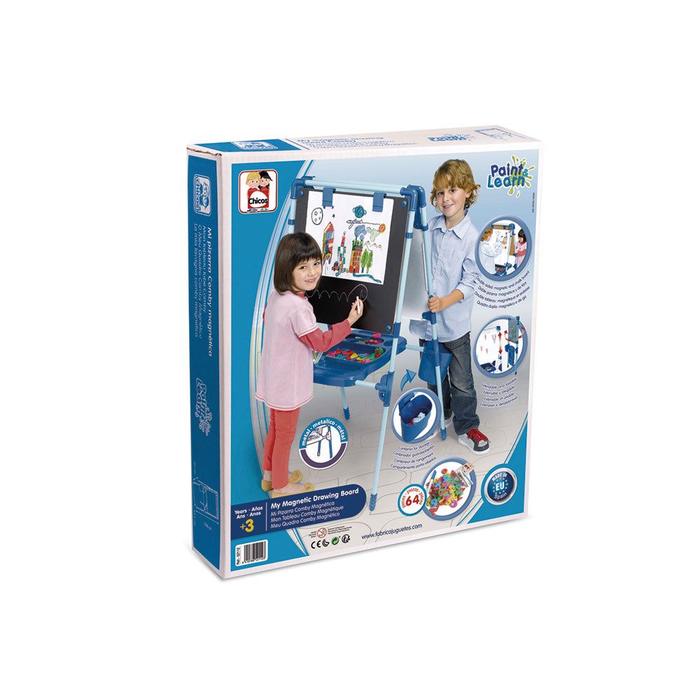 تشيكوس سبورة الرسم و المغناطيس 2 في 1 مع 64 ملحق سبورة Chicos