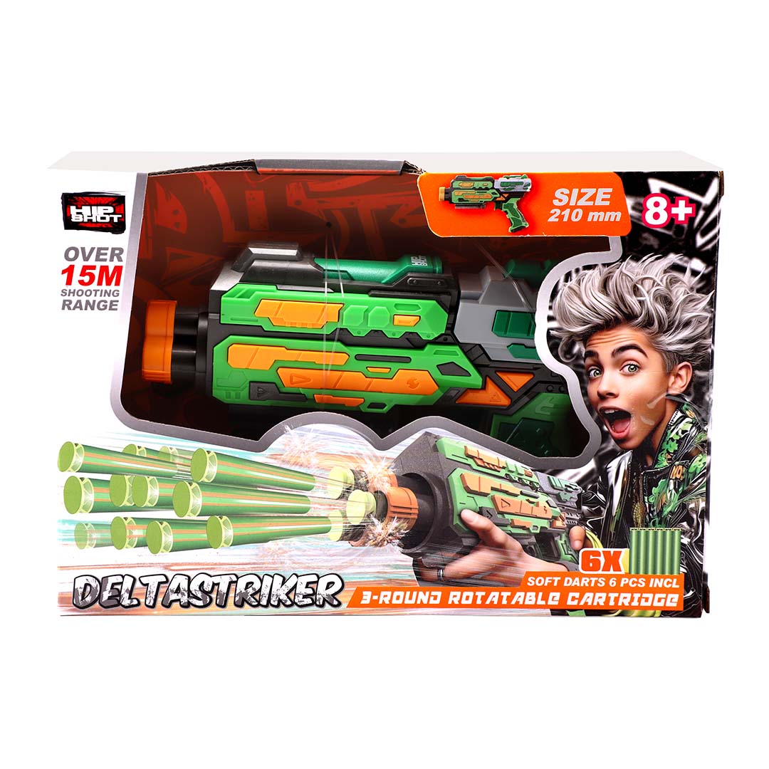 هيب شوت مسدس دلتا سترايكر مع 6 سهام مسدسات مطاطية Hip Shot
