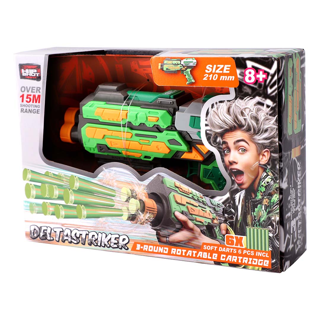 هيب شوت مسدس دلتا سترايكر مع 6 سهام مسدسات مطاطية Hip Shot