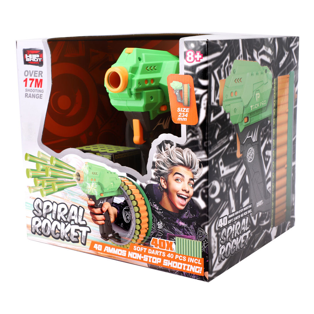 هيب شوت صاروخ حلزوني مع 40 سهمًا مسدسات مطاطية Hip Shot