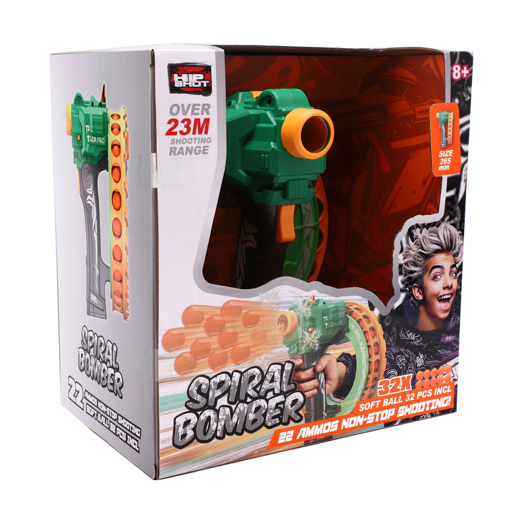 هيب شوت صاروخ حلزوني مع 32 سهمًا مسدسات مطاطية Hip Shot