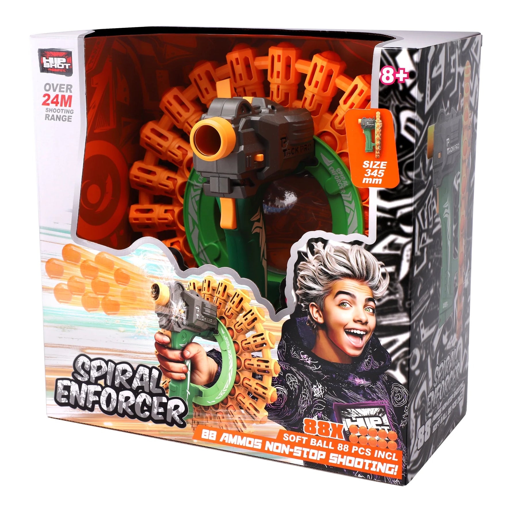 هيب شوت صاروخ حلزوني مع 88 سهمًا مسدسات مطاطية Hip Shot