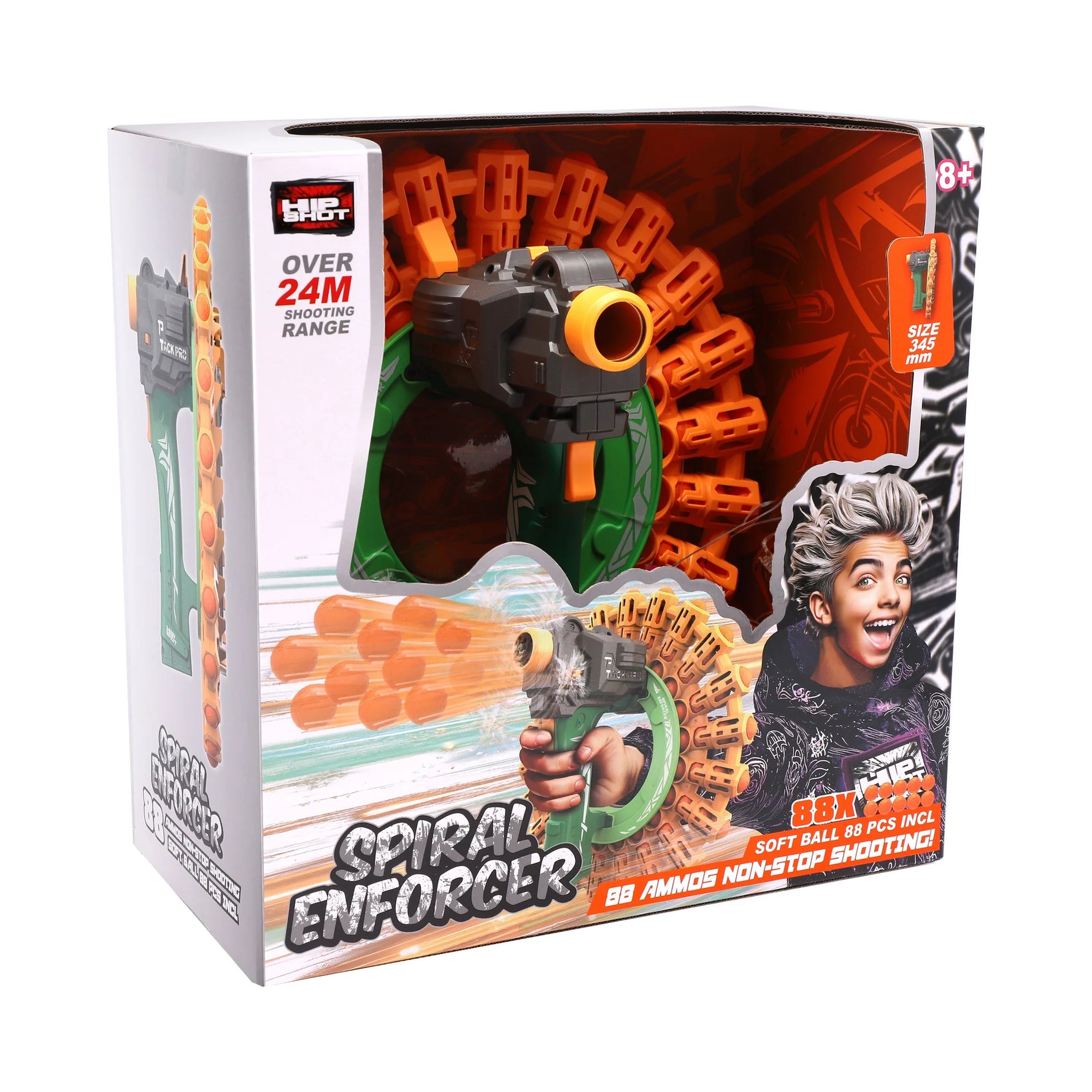 هيب شوت صاروخ حلزوني مع 88 سهمًا مسدسات مطاطية Hip Shot