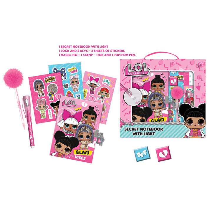ال او ال سربرايز دفتر الملاحظات السري مع ضوء رسم و تلوين LOL Surprise
