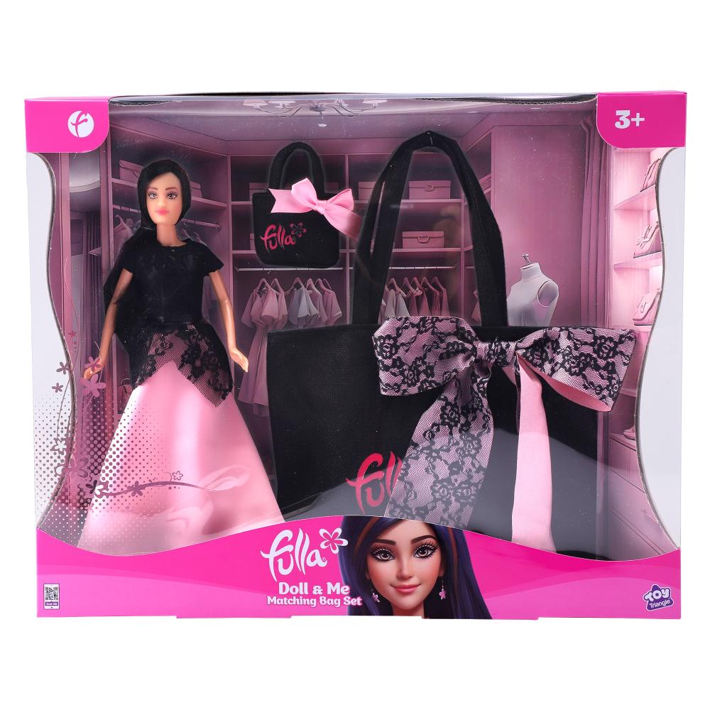 فلة دميه مع حقيبة مطابقة وحقيبة حمل سوداء – لعبة و مفاجأة - Toy And ...