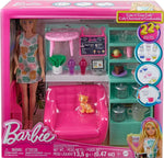 باربي دمية تي شوب للرعاية الذاتية دمية مع اكسسوارات Barbie