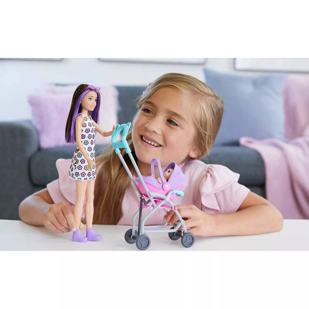 باربي دمية العناية بالاطفال سكيبر دمية مع اكسسوارات Barbie