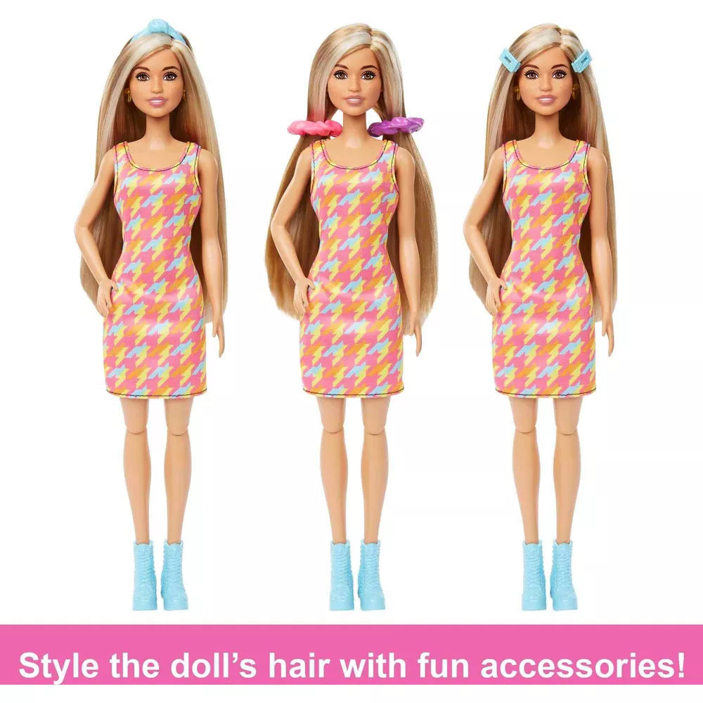 باربي دمية وصالون الشعر مع 15 ملحق لتصفيف الشعر دمية مع اكسسوارات Barbie