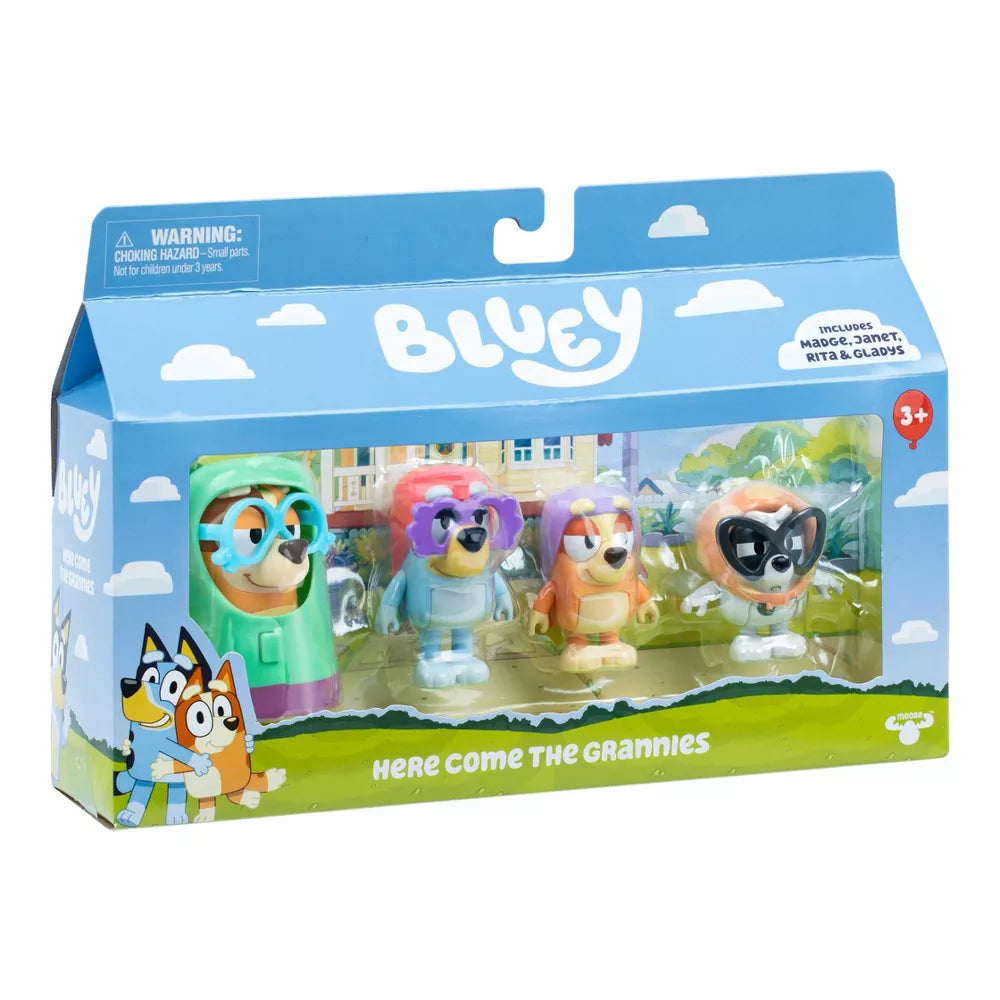 بلوي مجسم الجدات 4 قطع شخصيات كرتونية Bluey