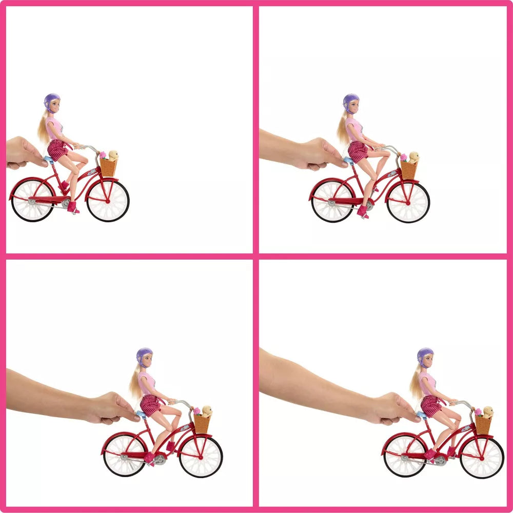 باربي العاب دمى ودراجة دمية مع اكسسوارات Barbie
