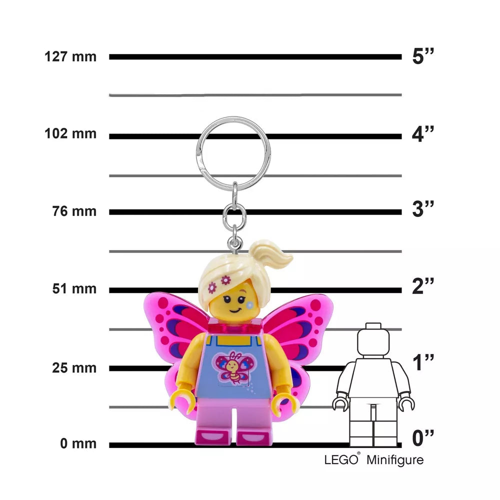 ليجو ميني فيجرز سلسلة مفاتيح فراشة مع إضاءة مكعبات التركيب LEGO