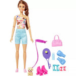 باربي دمية ممارسة التمارين مع جرو أليف اشكال متنوعة دمية مع اكسسوارات Barbie