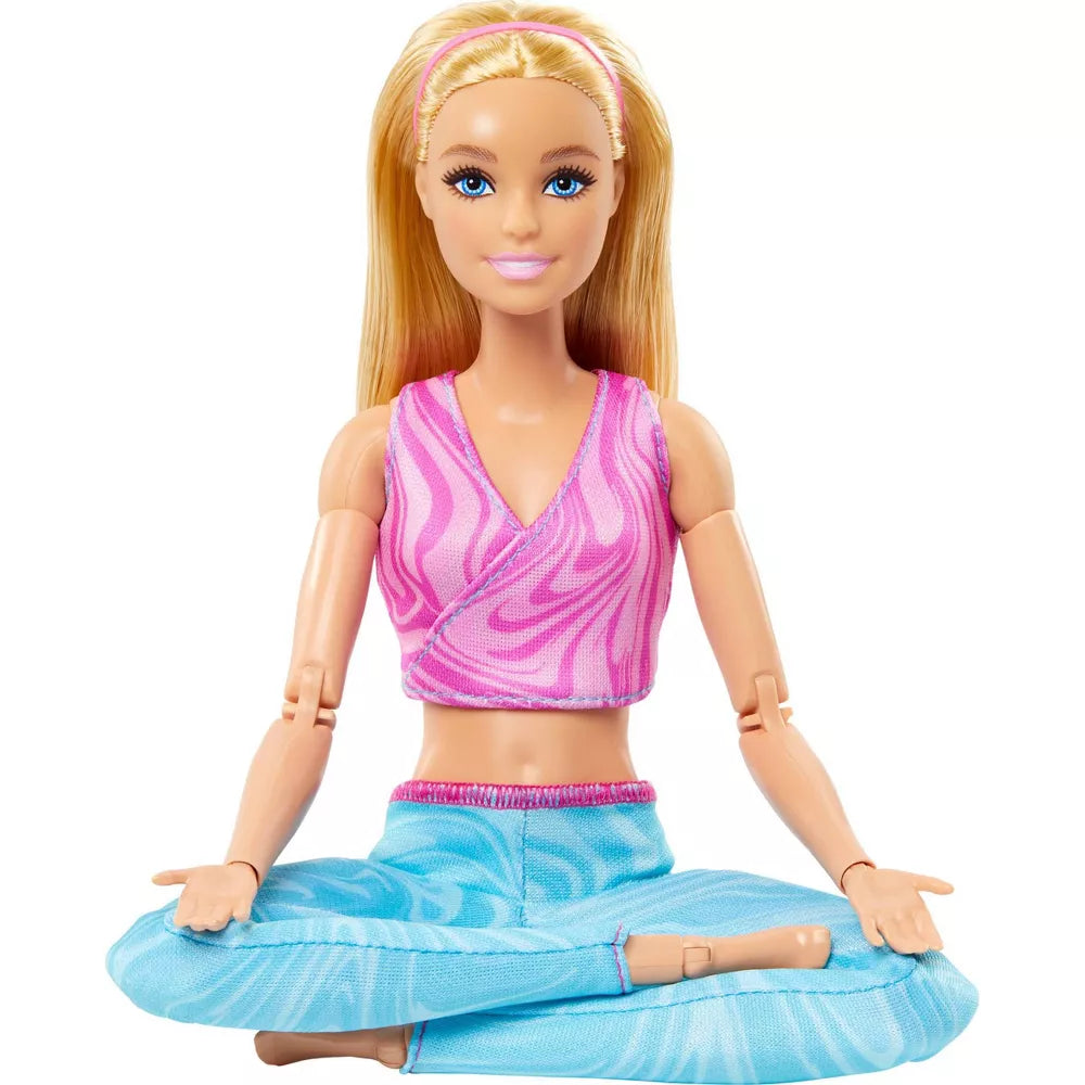 باربي دمية ميد تو موفشقراء ترتدي بلوزة رياضية دمى الشخصيات Barbie