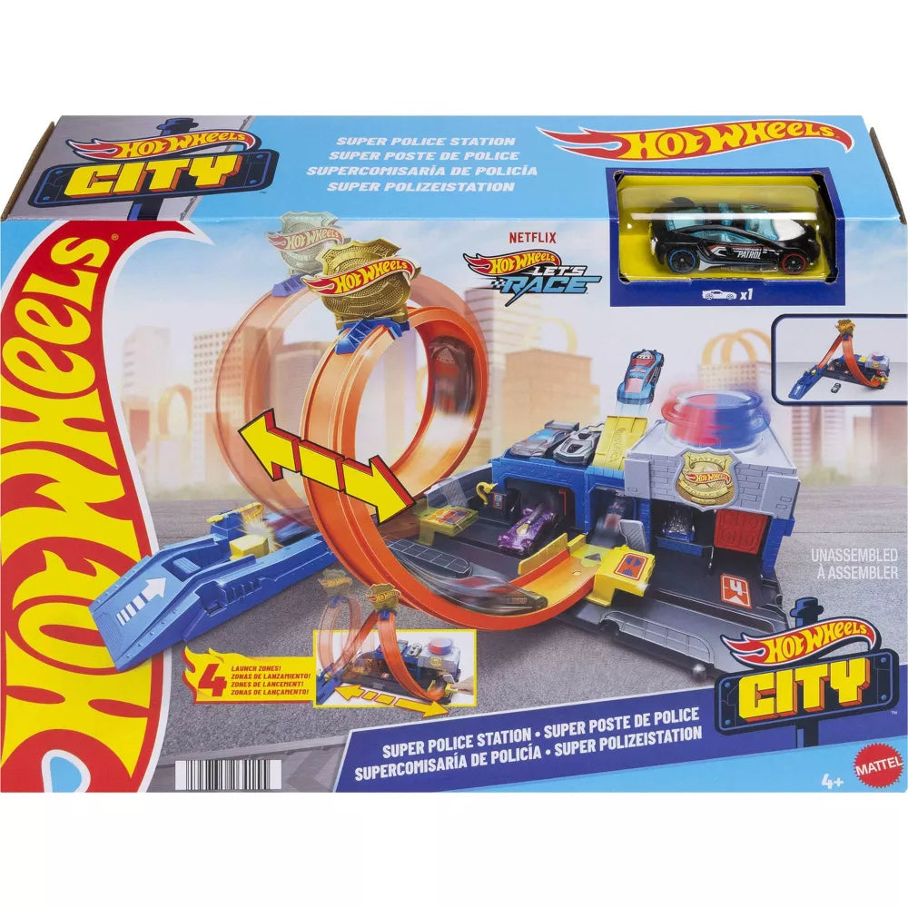 هوت ويلز مسار محطة شرطة سوبر مركبات مع مسار HotWheels