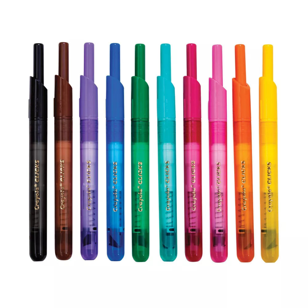 كرايولا اقلام ماركر قابلة للغسل مع اطراف قابلة للسحب 10 قطع رسم و تلوين Crayola