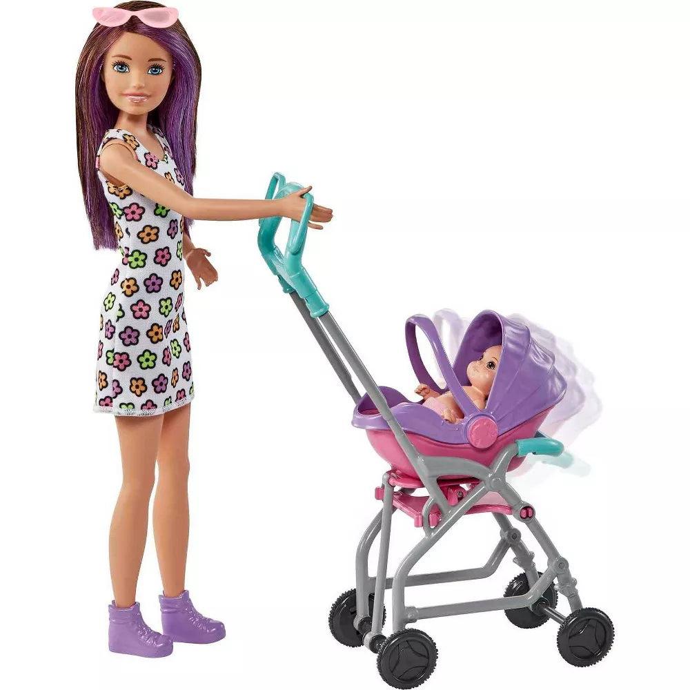 باربي دمية العناية بالاطفال سكيبر دمية مع اكسسوارات Barbie