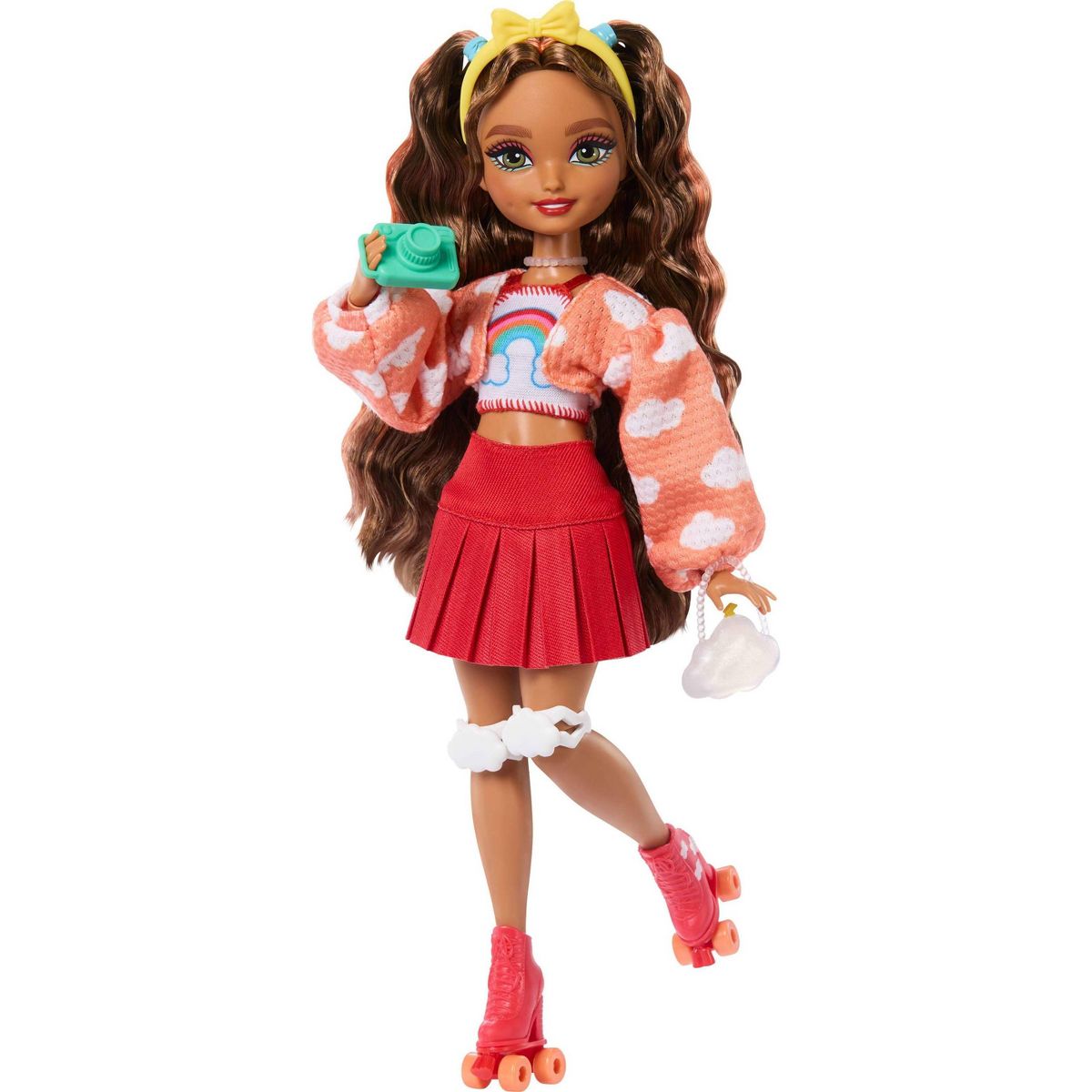باربي دمية تيريزا بعجلات تزلج دمية مع اكسسوارات Barbie