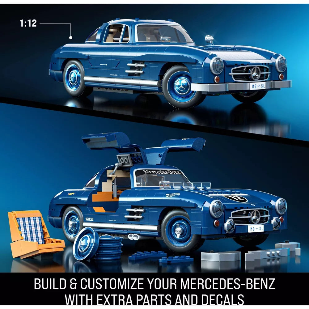 هوت ويلز مكعبات تركيب 1600 قطعة ميرسيدس 300 بنز مكعبات التركيب HotWheels