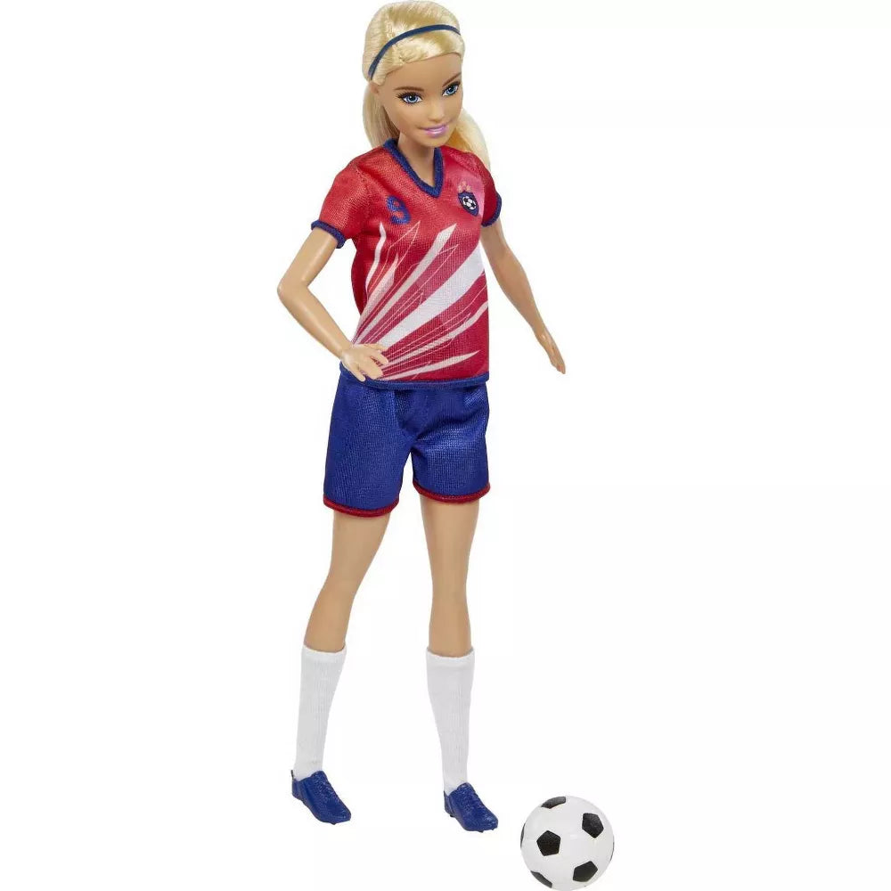 باربي دمية زي كرة القدم أحمر دمى الشخصيات Barbie