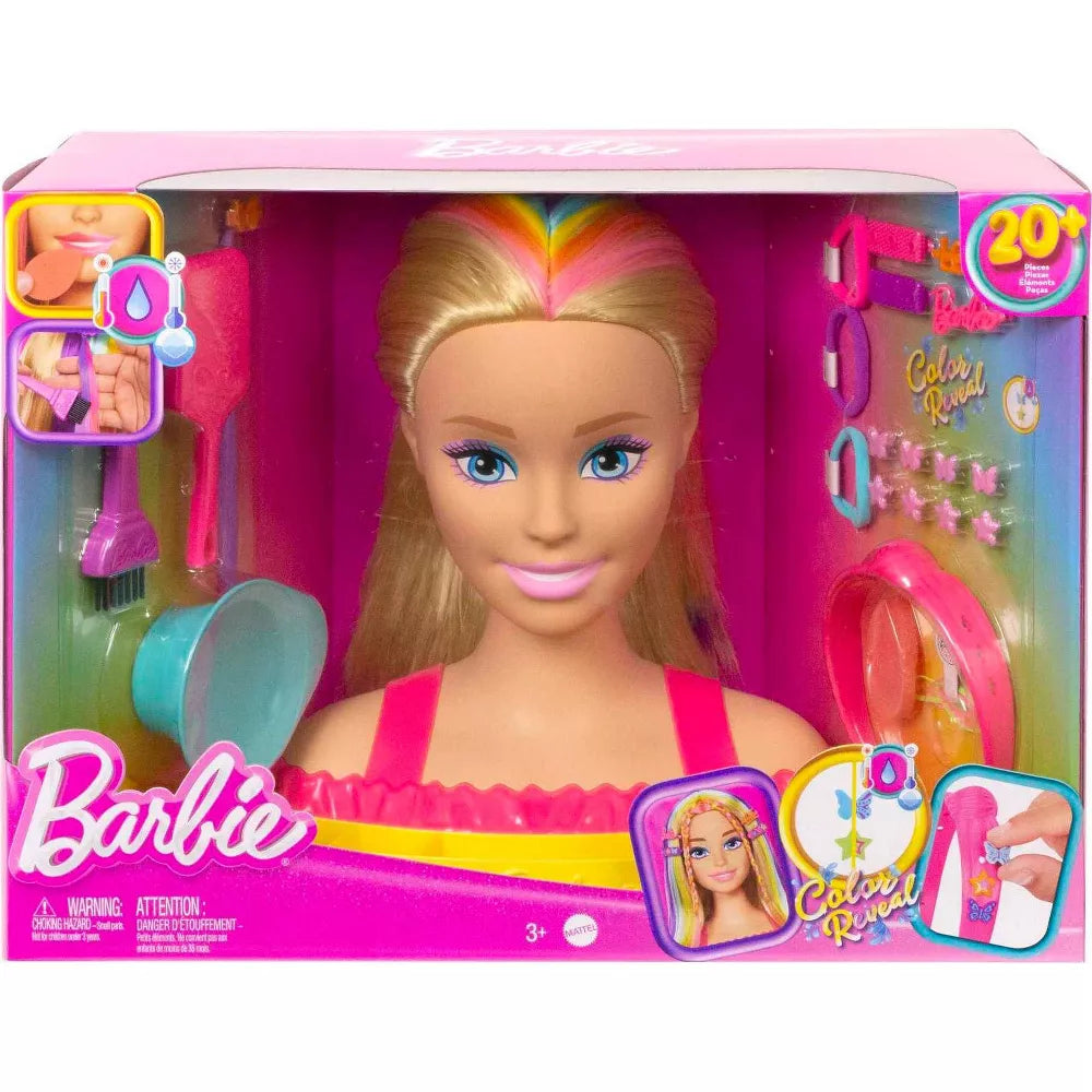 باربي رأس دمية فاخرة لتصفيف الشعر مع ملحقات دمية مع اكسسوارات Barbie