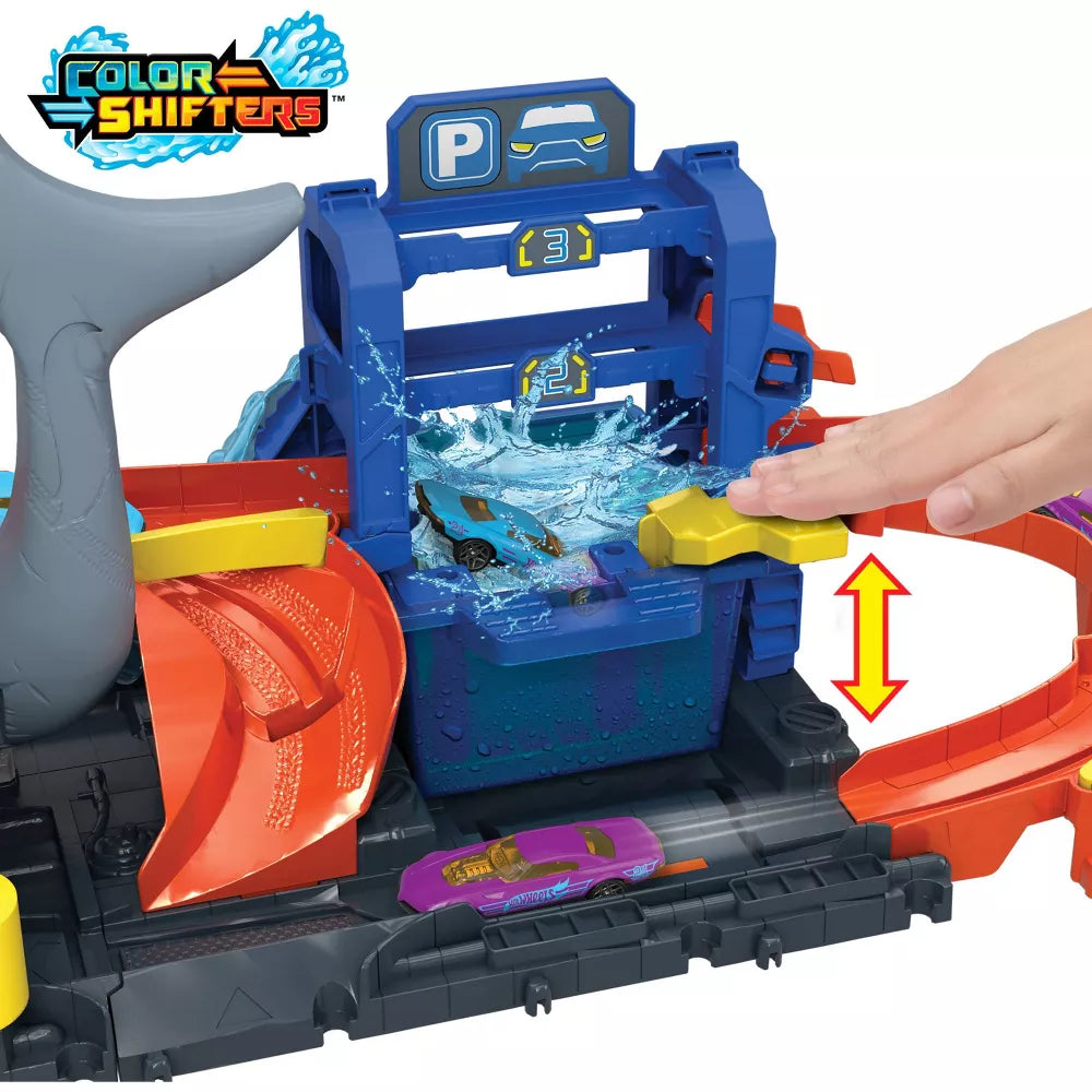 هوت ويلز محطة غسيل سيتي شارك 55 قطعة مركبات مع مسار HotWheels