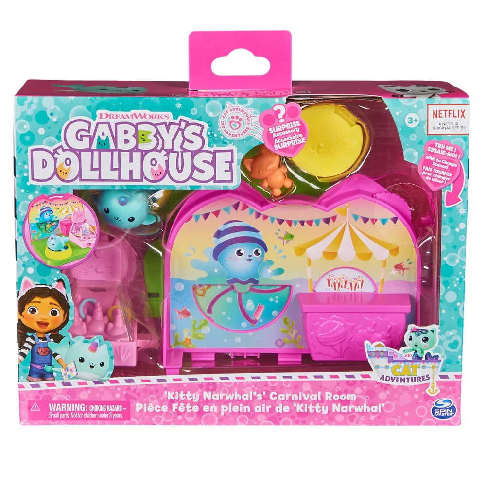 غابي دول هاوس غرفة كرنفال كيتي ناروال اكسسوارت الدمى Gabby Dollhouse