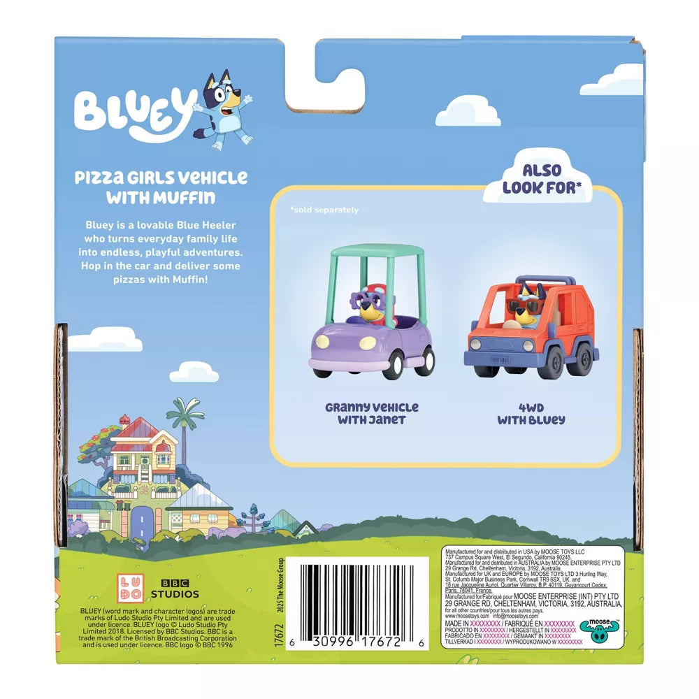 بلوي سيارة البيتزا مركبات الأطفال Bluey
