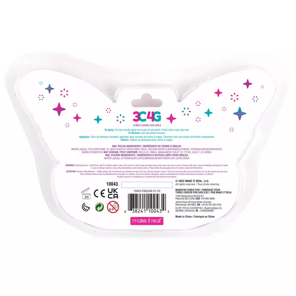 3سي 4 جي طلاء اظافر الفراشة المكياج والتجميل 3C4G